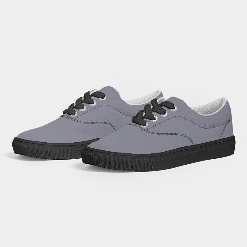 Medium-Light Neutral Indigo Men's Canvas Sneakers (PUI2-NE-ML) - Side 3