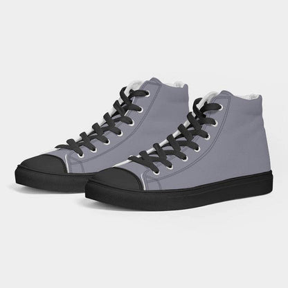 Medium-Light Neutral Indigo Men's High-Top Canvas Sneakers (PUI2-NE-ML) - Side 3