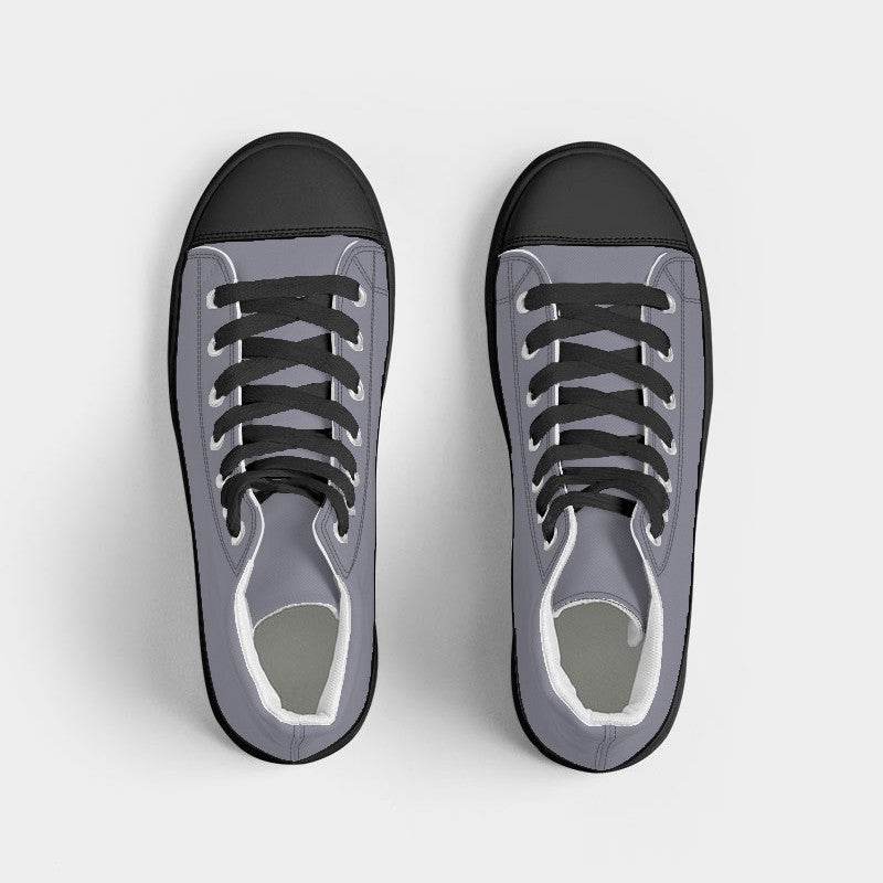Medium-Light Neutral Indigo Women's High-Top Canvas Sneakers (PUI2-NE-ML) - Top