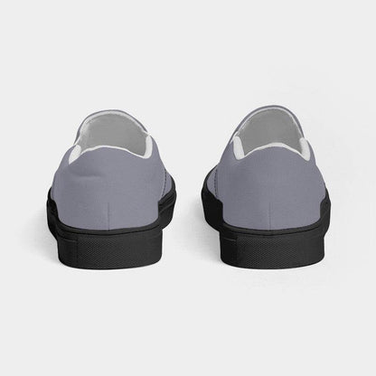Medium-Light Neutral Indigo Women's Slip-On Canvas Sneakers (PUI2-NE-ML) - Back