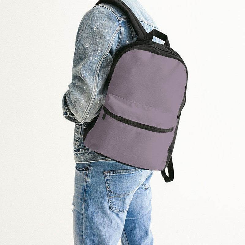 Medium-Light Neutral Magenta Canvas Backpack (M-NE-ML) - Man Back CloseUp
