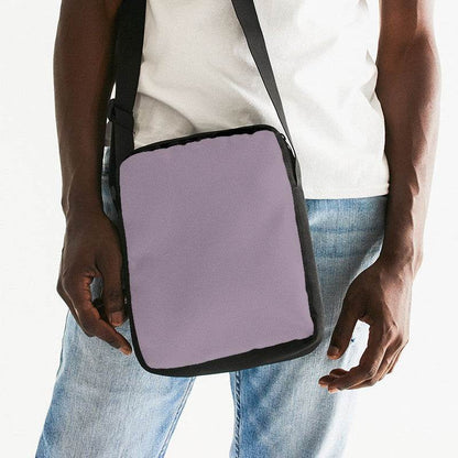 Medium-Light Neutral Magenta Messenger Pouch (M-NE-ML) - Man Front CloseUp