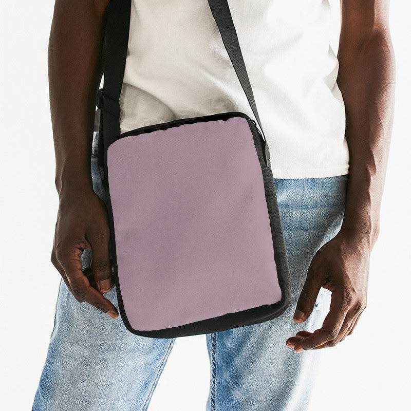 Medium-Light Neutral Magenta Messenger Pouch (PIM2-NE-ML) - Man Front CloseUp
