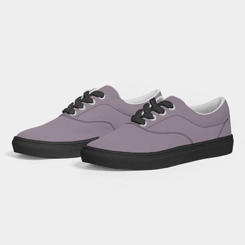 Medium-Light Neutral Magenta Women's Canvas Sneakers (M-NE-ML) - Side 3