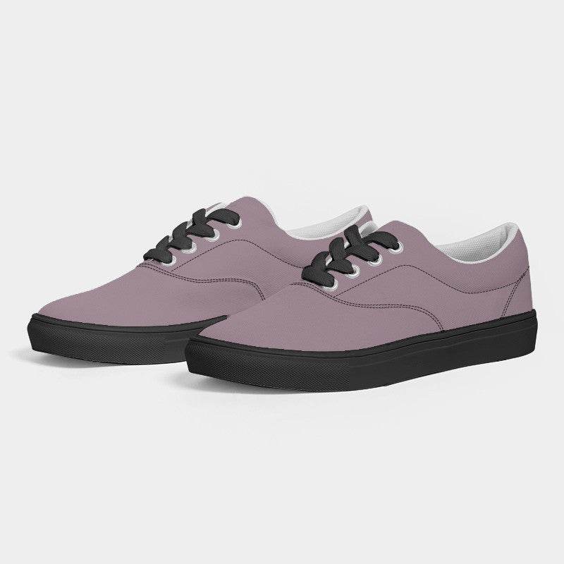 Medium-Light Neutral Magenta Women's Canvas Sneakers (PIM2-NE-ML) - Side 3