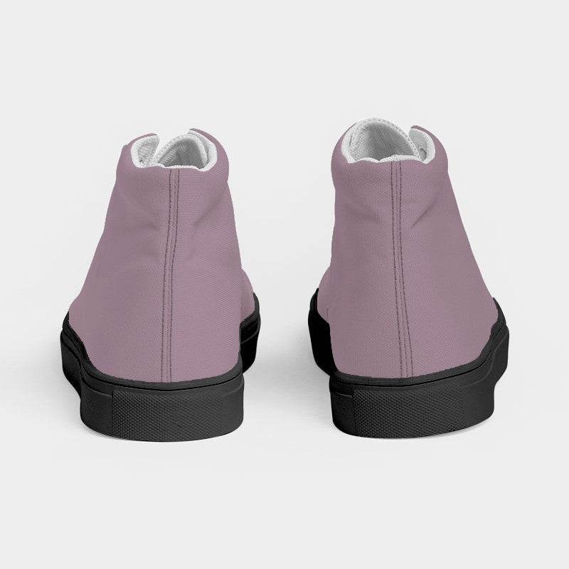 Medium-Light Neutral Magenta Women's High-Top Canvas Sneakers (PIM2-NE-ML) - Back