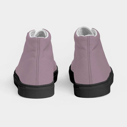 Medium-Light Neutral Magenta Women's High-Top Canvas Sneakers (PIM2-NE-ML) - Back