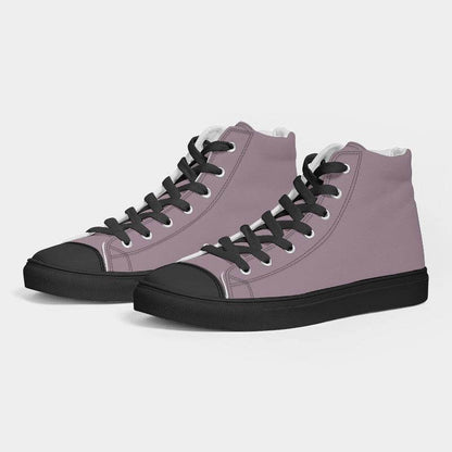 Medium-Light Neutral Magenta Women's High-Top Canvas Sneakers (PIM2-NE-ML) - Side 3