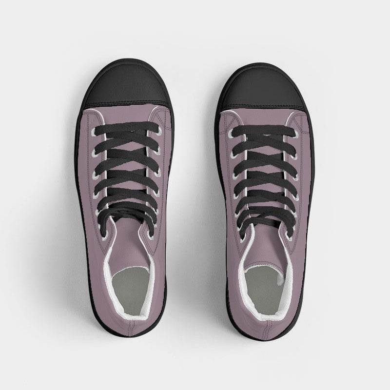 Medium-Light Neutral Magenta Women's High-Top Canvas Sneakers (PIM2-NE-ML) - Top