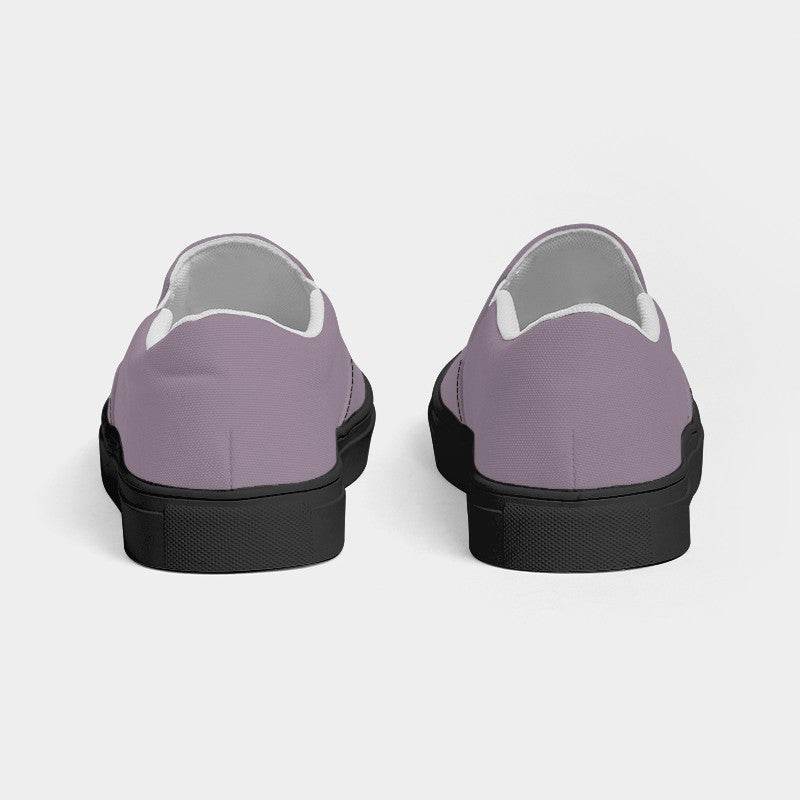 Medium-Light Neutral Magenta Women's Slip-On Canvas Sneakers (M-NE-ML) - Back