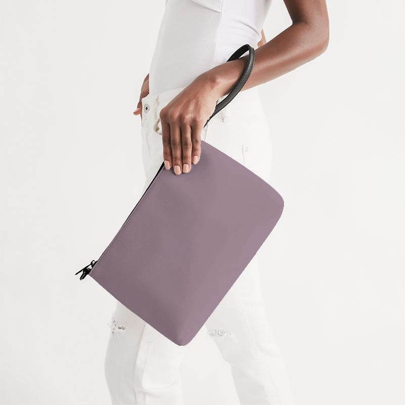 Medium-Light Neutral Magenta Zip Pouch (PIM2-NE-ML) - Side Holding