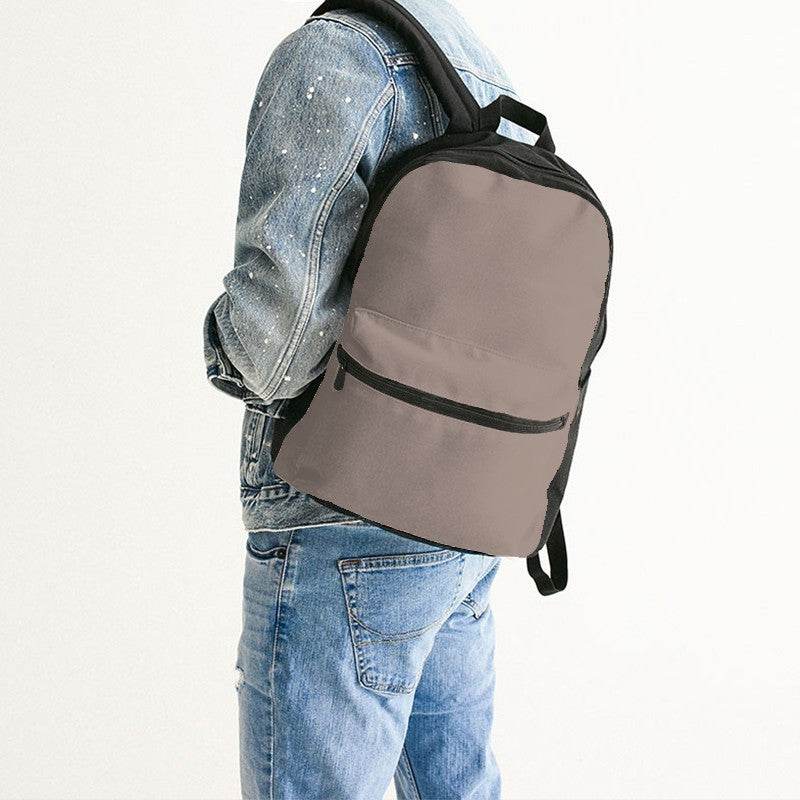 Medium-Light Neutral Orange Canvas Backpack (OR2-NE-ML) - Man Back CloseUp