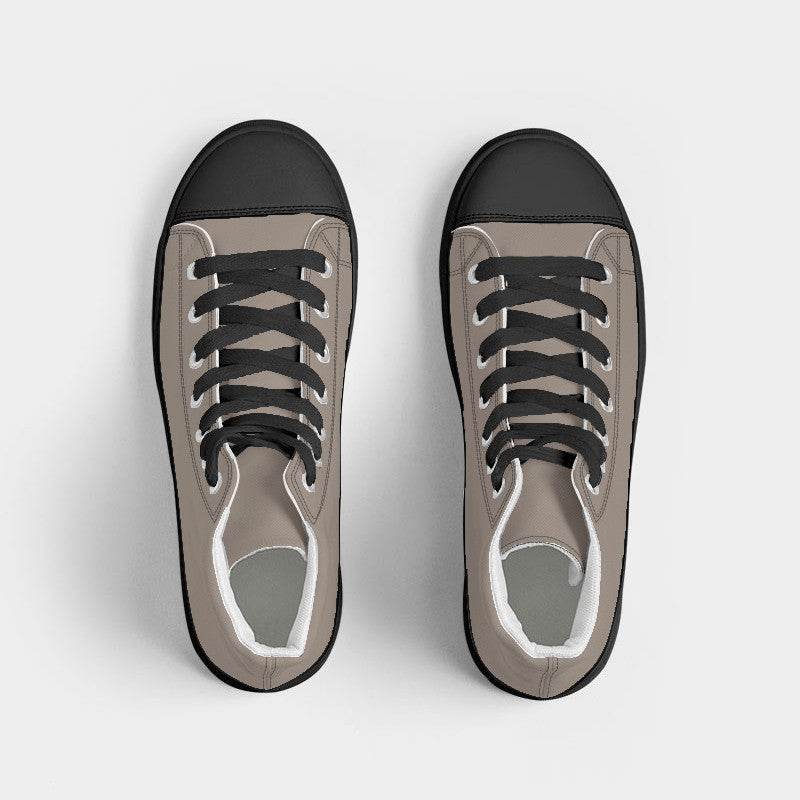 Medium-Light Neutral Orange Women's High-Top Canvas Sneakers (O-NE-ML) - Top