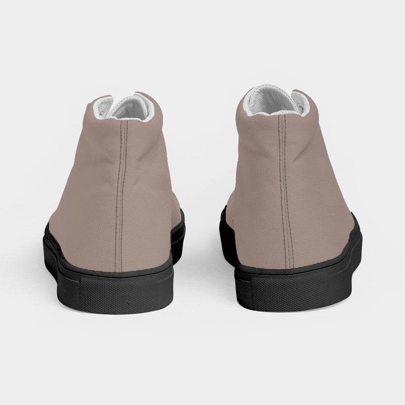 Medium-Light Neutral Orange Women's High-Top Canvas Sneakers (OR2-NE-ML) - Back