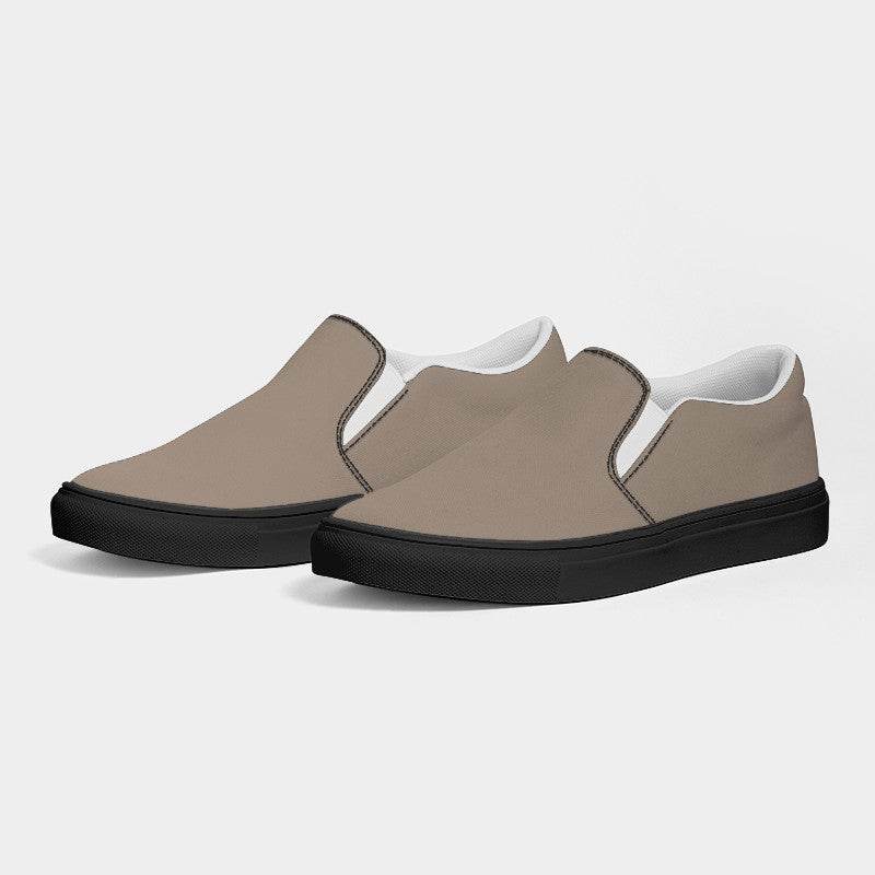 Medium-Light Neutral Orange Women's Slip-On Canvas Sneakers (O-NE-ML) - Side 3