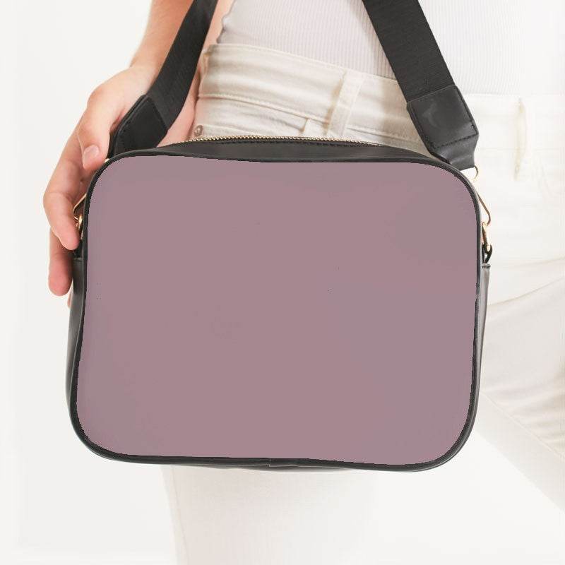 Medium-Light Neutral Pink Crossbody Bag (PI-NE-ML) - Woman Front CloseUp