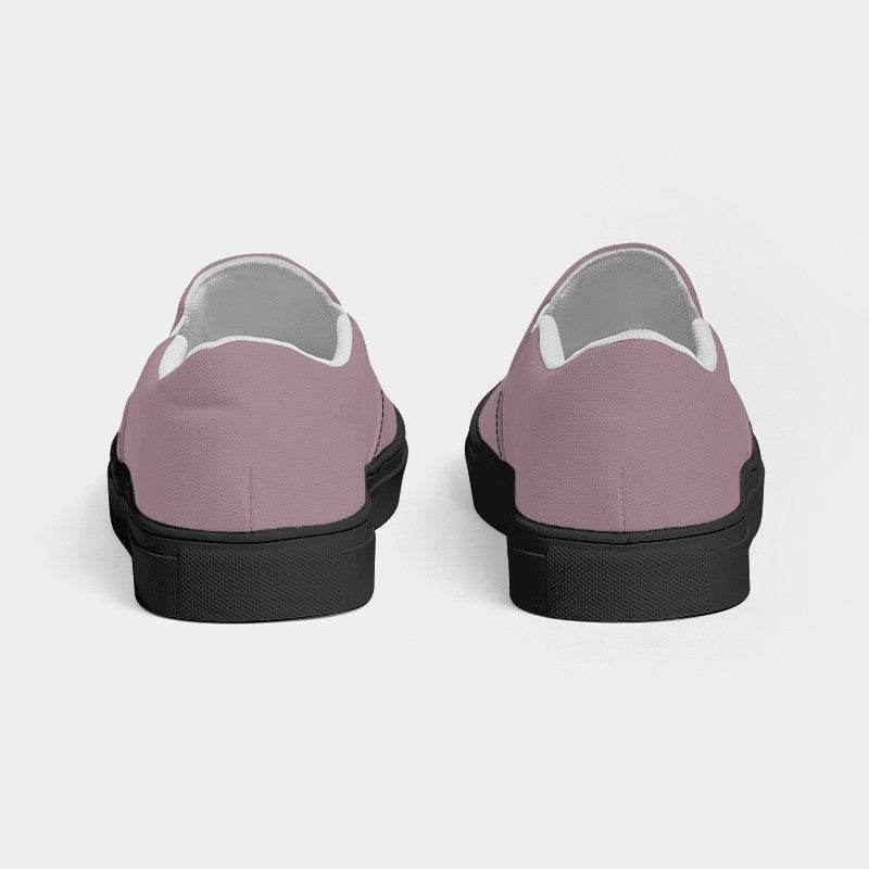 Medium-Light Neutral Pink Women's Slip-On Canvas Sneakers (PI-NE-ML) - Back