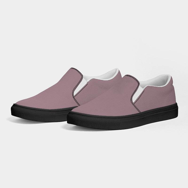 Medium-Light Neutral Pink Women's Slip-On Canvas Sneakers (PI-NE-ML) - Side 3