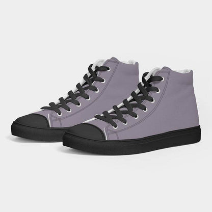 Medium-Light Neutral Purple Men's High-Top Canvas Sneakers (MPU2-NE-ML) - Side 3