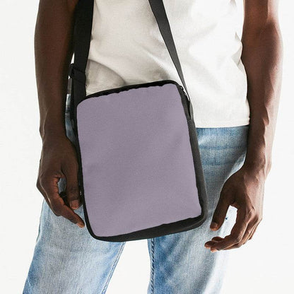 Medium-Light Neutral Purple Messenger Pouch (MPU2-NE-ML) - Man Front CloseUp