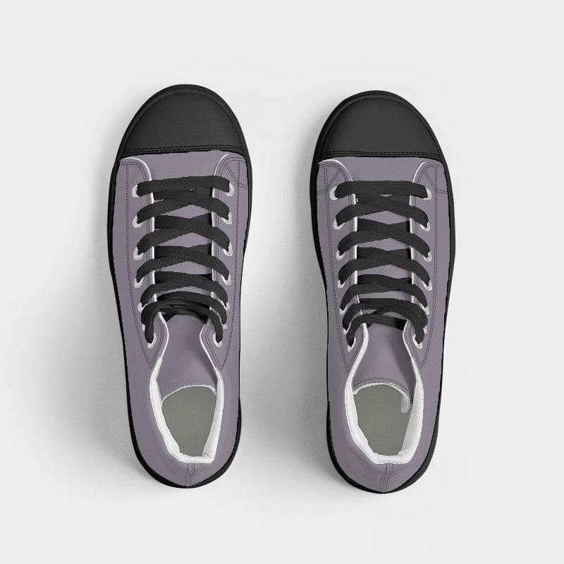Medium-Light Neutral Purple Women's High-Top Canvas Sneakers (MPU2-NE-ML) - Top