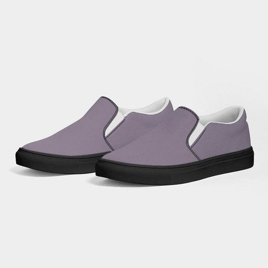 Medium-Light Neutral Purple Women's Slip-On Canvas Sneakers (MPU2-NE-ML) - Side 3