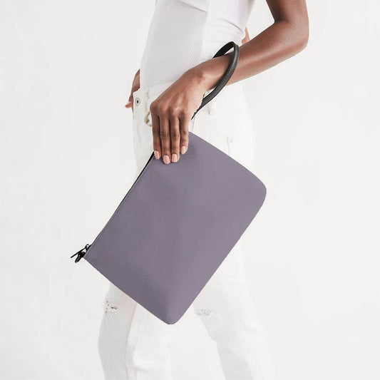 Medium-Light Neutral Purple Zip Pouch (MPU2-NE-ML) - Side Holding
