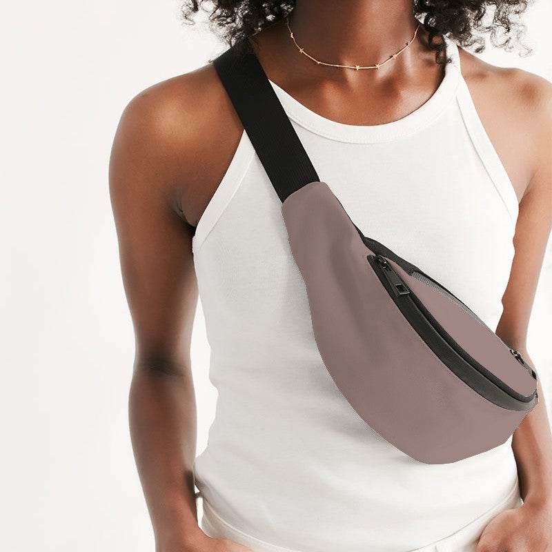 Medium-Light Neutral Red Belt Bag (R-NE-ML) - Woman Front CloseUp