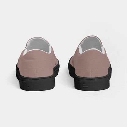 Medium-Light Neutral Red Women's Slip-On Canvas Sneakers (R-NE-ML) - Back