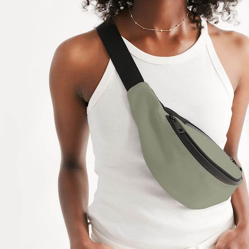 Medium-Light Neutral Yellow Belt Bag (LY2-NE-ML) - Woman Front CloseUp