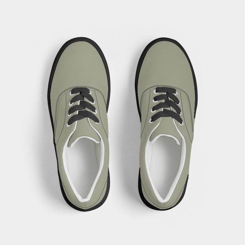 Medium-Light Neutral Yellow Men's Canvas Sneakers (LY2-NE-ML) - Top
