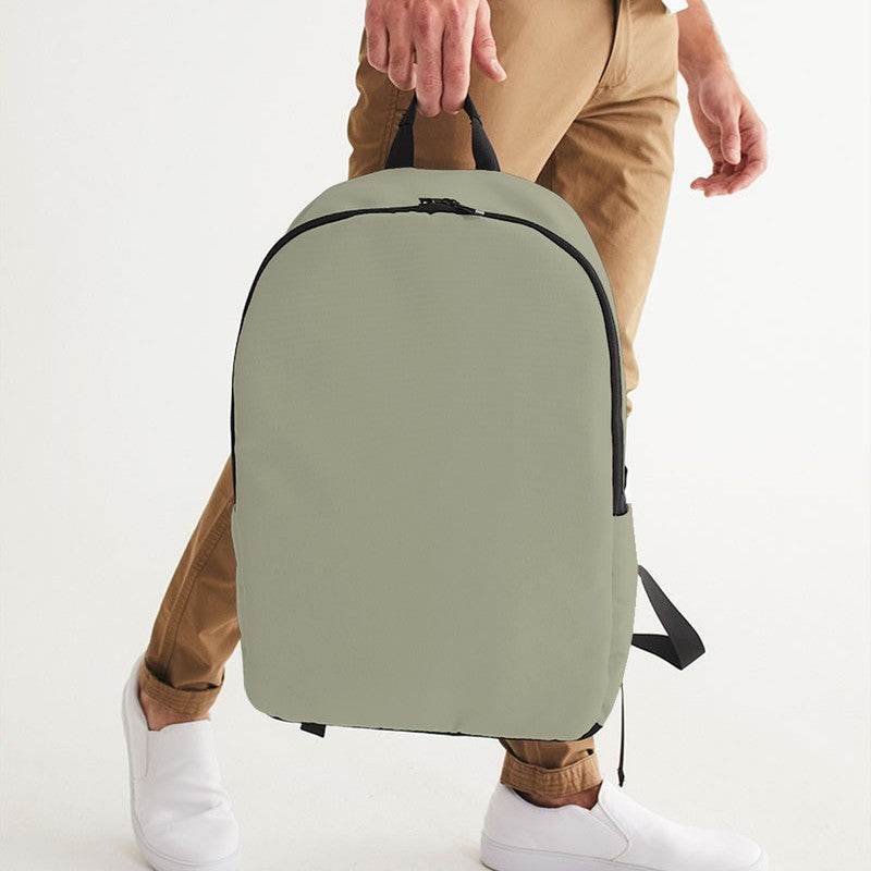 Medium-Light Neutral Yellow Waterproof Backpack (LY2-NE-ML) - Man Holding CloseUp