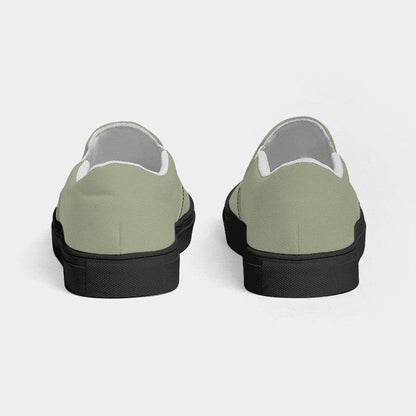 Medium-Light Neutral Yellow Women's Slip-On Canvas Sneakers (LY2-NE-ML) - Back