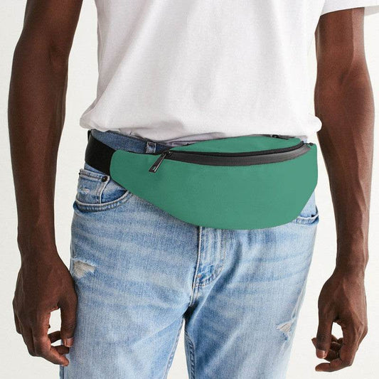Medium Blue-Green Belt Bag (BGG1-ME-ME) - Man Front CloseUp