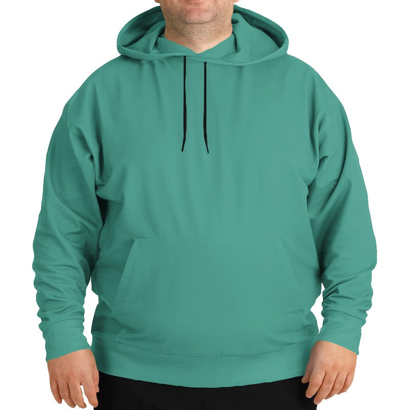 Medium Blue-Green Hoodie PLUS (BG-ME-ME) - Man Front PLUS