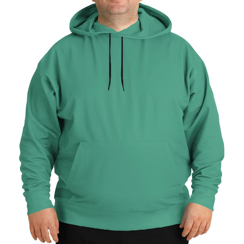 Medium Blue-Green Hoodie PLUS (BGG1-ME-ME) - Man Front PLUS