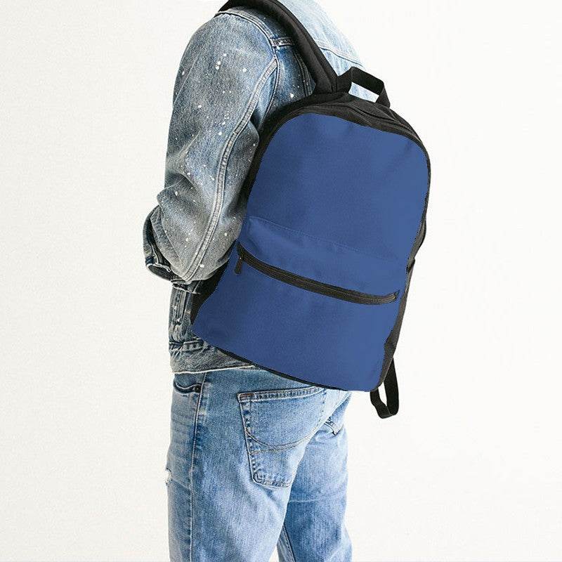 Medium Blue Canvas Backpack (IB1-ME-ME) - Man Back CloseUp