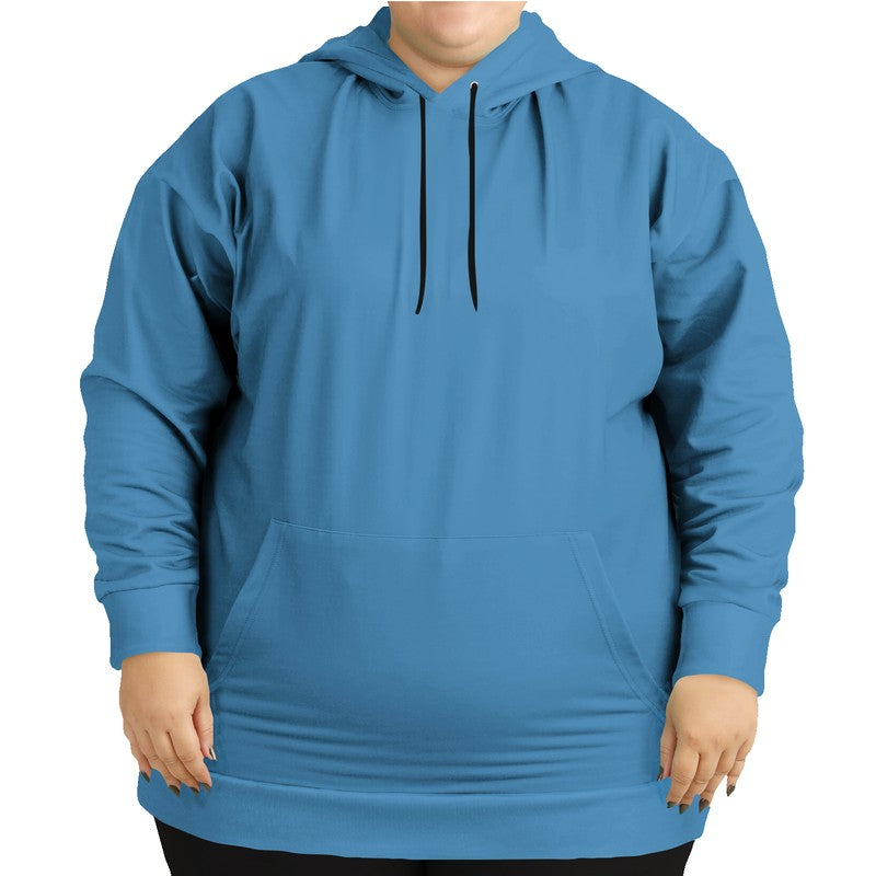 Medium Blue Hoodie PLUS (B-ME-ME) - Woman Front PLUS