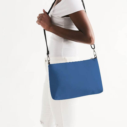 Medium Blue Zip Pouch (IB2-ME-ME) - Side CloseUp