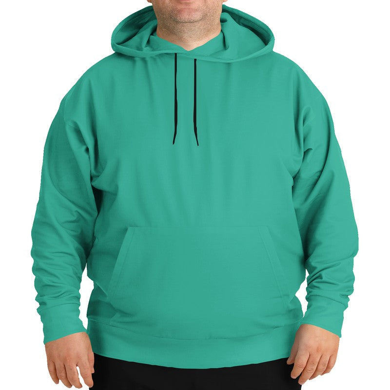 Medium Clear Blue-Green Hoodie PLUS (BG-CL-ME) - Man Front PLUS
