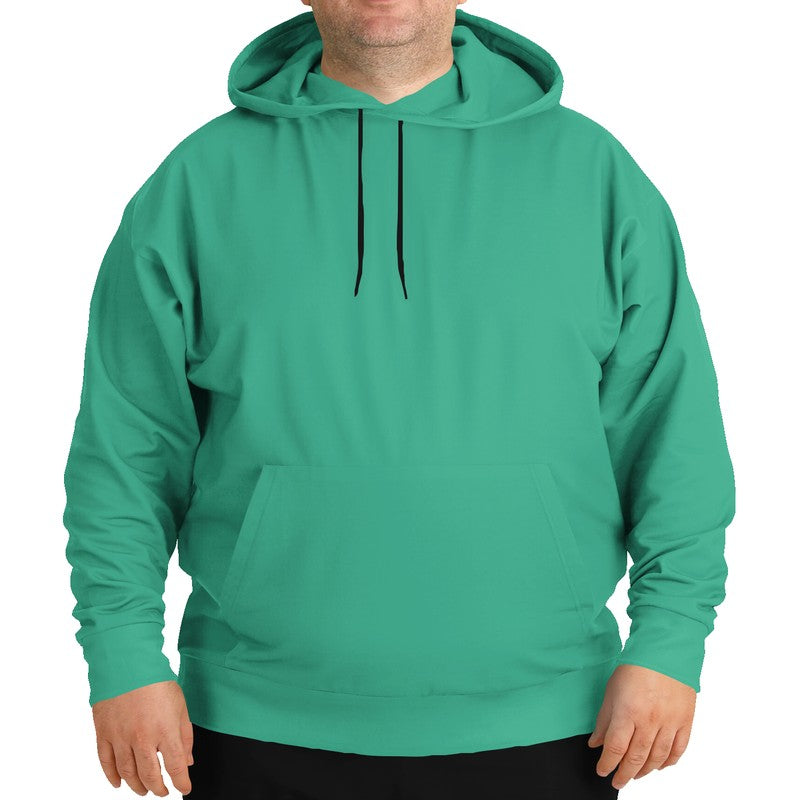Medium Clear Blue-Green Hoodie PLUS (BGG1-CL-ME) - Man Front PLUS