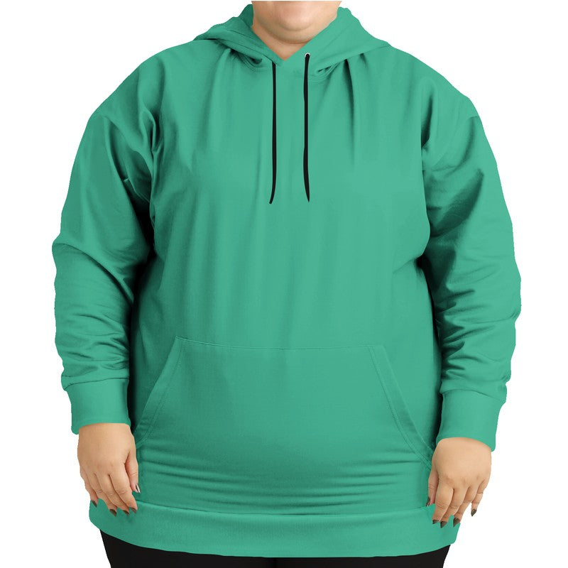 Medium Clear Blue-Green Hoodie PLUS (BGG1-CL-ME) - Woman Front PLUS