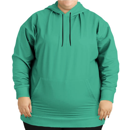 Medium Clear Blue-Green Hoodie PLUS (BGG1-CL-ME) - Woman Front PLUS