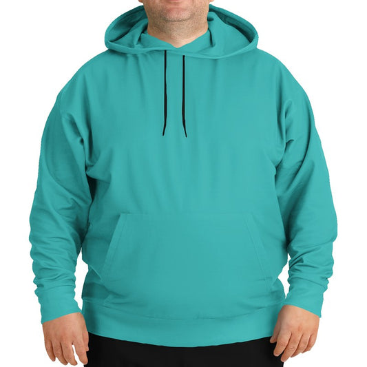 Medium Clear Blue-Green Hoodie PLUS (CBG2-CL-ME) - Man Front PLUS