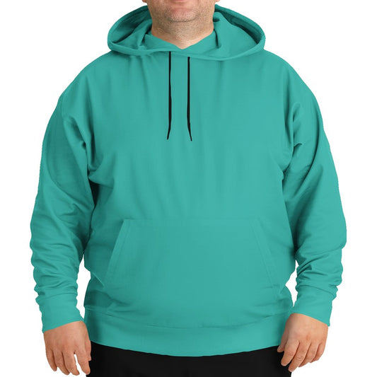 Medium Clear Blue-Green Hoodie PLUS (CBG3-CL-ME) - Man Front PLUS