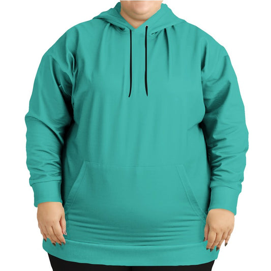 Medium Clear Blue-Green Hoodie PLUS (CBG3-CL-ME) - Woman Front PLUS