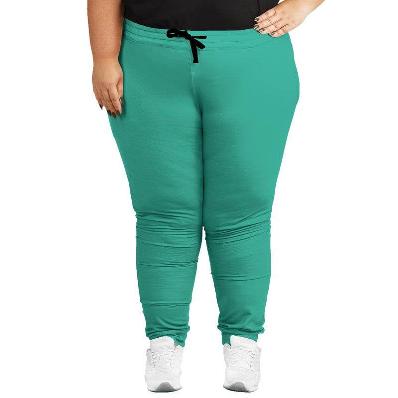 Medium Clear Blue-Green Joggers PLUS (BG-CL-ME) - Woman Front PLUS