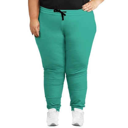 Medium Clear Blue-Green Joggers PLUS (BG-CL-ME) - Woman Front PLUS