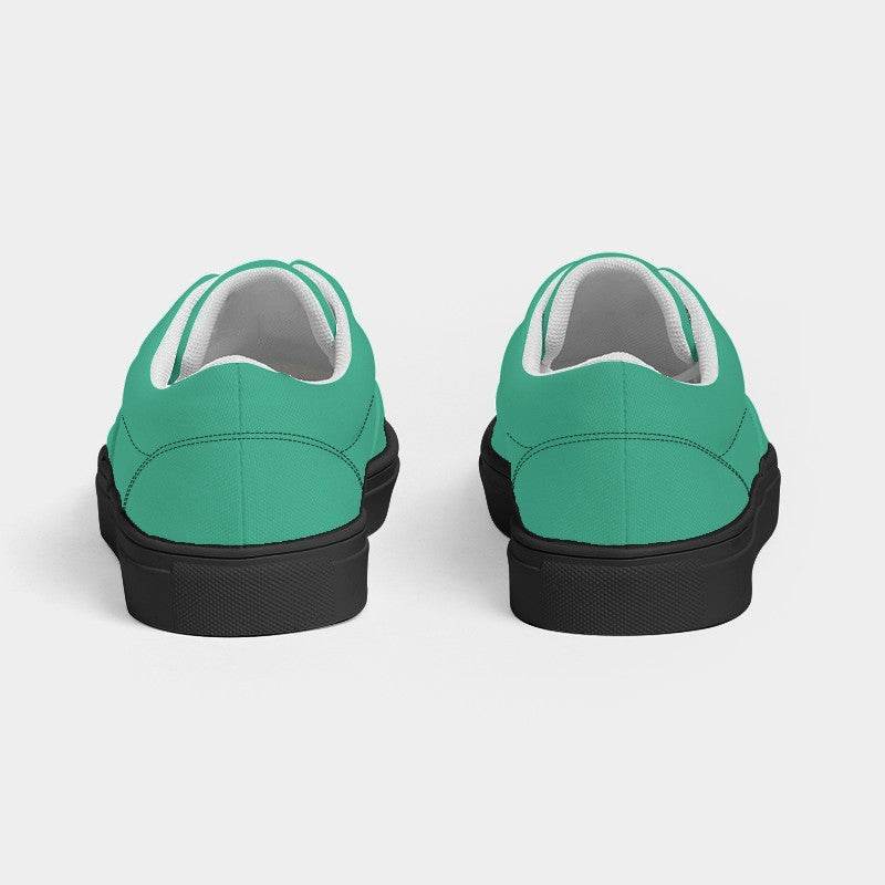 Medium Clear Blue-Green Men's Canvas Sneakers (BGG1-CL-ME) - Back