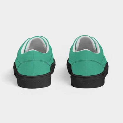 Medium Clear Blue-Green Men's Canvas Sneakers (BGG1-CL-ME) - Back